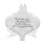 2pk -Tbltop Tile Trust In The Lord White - (Pack of 2) 2pk -Tbltop Tile Trust In The Lord White - (Pack of 2)