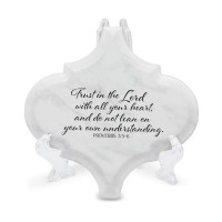 2pk -Tbltop Tile Trust In The Lord White - (Pack of 2) 2pk -Tbltop Tile Trust In The Lord White - (Pack of 2)