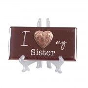 2pk -Tbltop Tile Sister Bronze W/Locket - (Pack of 2) 2pk -Tbltop Tile Sister Bronze W/Locket - (Pack of 2)