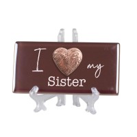 2pk -Tbltop Tile Sister Bronze W/Locket - (Pack of 2) 2pk -Tbltop Tile Sister Bronze W/Locket - (Pack of 2)