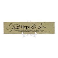 2pk -Tbltop Tile Faith Hope 1Cor 13:13 Sage - (Pack of 2)