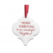 2pk -ORNAMENT-MERRY CHRISTMAS/NEIGHBORS - (Pack of 2) 2pk -ORNAMENT-MERRY CHRISTMAS/NEIGHBORS - (Pack of 2)