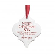 2pk -ORNAMENT-MERRY CHRISTMAS/SON - (Pack of 2) 2pk -ORNAMENT-MERRY CHRISTMAS/SON - (Pack of 2)