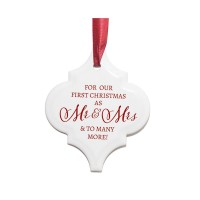2pk -ORNAMENT-MR. and MRS. FIRST CHRISTMAS - (Pack of 2) 2pk -ORNAMENT-MR. and MRS. FIRST CHRISTMAS - (Pack of 2)