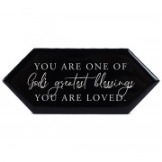 2pk -Tabletop Black Tile You Are One Of Gods - (Pack of 2) 2pk -Tabletop Black Tile You Are One Of Gods - (Pack of 2)