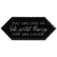 2pk -Tabletop Black Tile You Are One Of Gods - (Pack of 2)