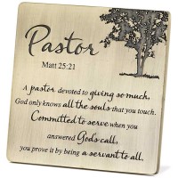 3pk -Pastor Matthew 25:21 Tabletop Plaque - Pack of 3