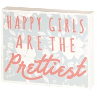 2pk -PLK HAPPY GIRLS ARE THE MDF WHT 10X8 - (Pack of 2)