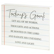 2pk -Tabletop Plaque Todays Goal 10x8 - (Pack of 2) 2pk -Tabletop Plaque Todays Goal 10x8 - (Pack of 2)