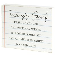 2pk -Tabletop Plaque Todays Goal 10x8 - (Pack of 2) 2pk -Tabletop Plaque Todays Goal 10x8 - (Pack of 2)