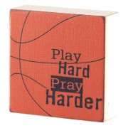 2pk -Tabletop Plaque Basketball Play Hard 3x3 - (Pack of 2)