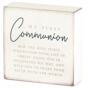 2pk -Tabletop Plaque My First Communion - (Pack of 2) 2pk -Tabletop Plaque My First Communion - (Pack of 2)