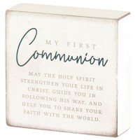 2pk -Tabletop Plaque My First Communion - (Pack of 2)
