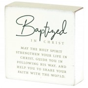 2pk -Tabletop Plaque Baptized In Christ - (Pack of 2)