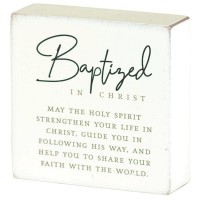 2pk -Tabletop Plaque Baptized In Christ - (Pack of 2)