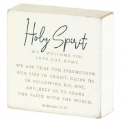 2pk -Tabletop Plaque Holy Spirit We Welcome - (Pack of 2) 2pk -Tabletop Plaque Holy Spirit We Welcome - (Pack of 2)