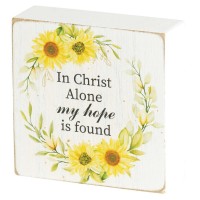 2pk -Tabletop Plaque In Christ Alone My 3x3 - (Pack of 2) 2pk -Tabletop Plaque In Christ Alone My 3x3 - (Pack of 2)