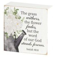 2pk -Tabletop Plaque The Grass Withers 3x3 - (Pack of 2) 2pk -Tabletop Plaque The Grass Withers 3x3 - (Pack of 2)