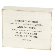 2pk -She Is Clothed With Plaque 4"x3" - (Pack of 2) 2pk -She Is Clothed With Plaque 4"x3" - (Pack of 2)