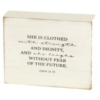2pk -She Is Clothed With Plaque 4"x3" - (Pack of 2)
