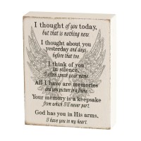 2pk -Tabletop Plaque I Thought Of You 3x4 - (Pack of 2)