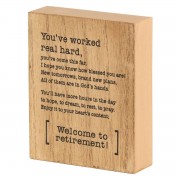 2pk -Tabletop Plaque Retirement MDF 3x4 - (Pack of 2) 2pk -Tabletop Plaque Retirement MDF 3x4 - (Pack of 2)