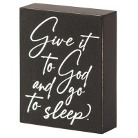2pk -Plaque Give It To God And Go To Sleep - (Pack of 2) 2pk -Plaque Give It To God And Go To Sleep - (Pack of 2)