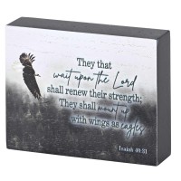2pk -Tabletop Plaque Eagle Isaiah 40:31 - (Pack of 2)