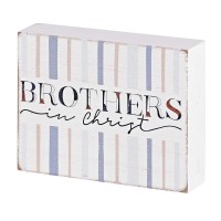2pk -Tabletop Plaque Brothers In Christ 4x3 - (Pack of 2)