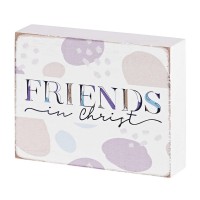2pk -Tabletop Plaque Friends In Christ 4x3 - (Pack of 2)