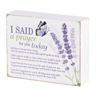 2pk -Tabletop Plaque Lavender Said Prayer 4x3 - (Pack of 2)