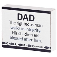 2pk -Tabletop Plaque Dad The Righteous Man - (Pack of 2)
