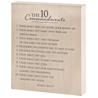 2pk -Tabletop Plaque 10 Commandments 8x10 MDF - (Pack of 2)