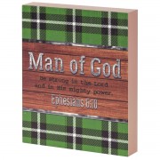 2pk -MAN OF GOD TABLETOP WALL PLAQUE - (Pack of 2) 2pk -MAN OF GOD TABLETOP WALL PLAQUE - (Pack of 2)