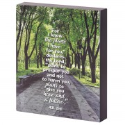 2pk -FOR I KNOW THE PLAN TABLETOP WALL PLAQUE - (Pack of 2)