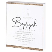 2pk -Plaque Baptized In Christ 8x10 - (Pack of 2)