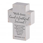 2pk -Tabletop Plaque Cross Faithfull Servant - (Pack of 2) 2pk -Tabletop Plaque Cross Faithfull Servant - (Pack of 2)