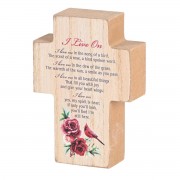 2pk -Tabletop Plaque Cross Cardinal I Live - (Pack of 2) 2pk -Tabletop Plaque Cross Cardinal I Live - (Pack of 2)
