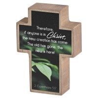 2pk -Tabletop Cross In Christ Is New Creation - (Pack of 2) 2pk -Tabletop Cross In Christ Is New Creation - (Pack of 2)