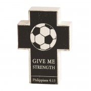 2pk -Tabletop Cross Plaque Soccer 3x4 MDF - (Pack of 2) 2pk -Tabletop Cross Plaque Soccer 3x4 MDF - (Pack of 2)