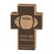 2pk -Tabletop Cross Plaque Football 3x4 MDF - (Pack of 2) 2pk -Tabletop Cross Plaque Football 3x4 MDF - (Pack of 2)