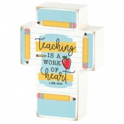 2pk -TTOP TEACHING IS A WORK MDF WHT 4"H - (Pack of 2) 2pk -TTOP TEACHING IS A WORK MDF WHT 4"H - (Pack of 2)