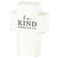 2pk -TTOP BE KIND EPHESIANS 4:32 MDF WHT 4"H - (Pack of 2)