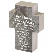 2pk -CROSS FOR I KNOW THE PLANS TABLETOP - (Pack of 2) 2pk -CROSS FOR I KNOW THE PLANS TABLETOP - (Pack of 2)