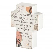 2pk -Tabletop Plaque Cross Heart Of A Friend - (Pack of 2) 2pk -Tabletop Plaque Cross Heart Of A Friend - (Pack of 2)
