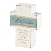 2pk -Tabletop Plaque Cross Blessed Retirement - (Pack of 2)