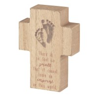 2pk -Tabletop Plaque Cross Baby No Foot Small - (Pack of 2)