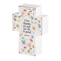 2pk -Tabletop Plaque Cross Give Thanks 3x4 - (Pack of 2) 2pk -Tabletop Plaque Cross Give Thanks 3x4 - (Pack of 2)