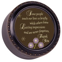 Tiny Round Keepsake Box Thank You