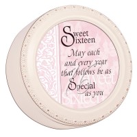 Tiny Round Keepsake Box Sweet Sixteen